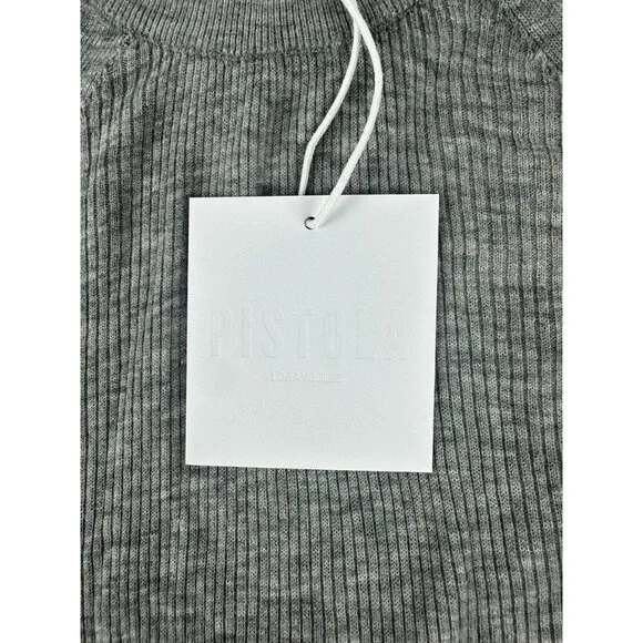 NWT Pistola Juno Feather Weight Sweater in Heather Charcoal Size Medium - Picture 6 of 10
